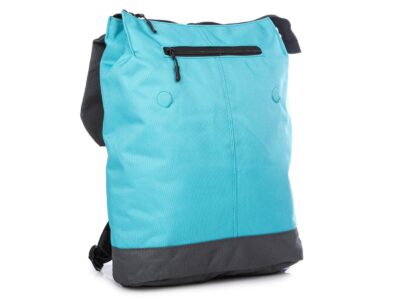 Jasnoniebieski miejski plecak materiałowy A4 na laptopa - obrazek 5