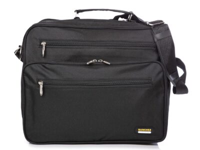 Duża torba męska czarna do pracy na dokumenty A4 Sanchez Casual - obrazek 2