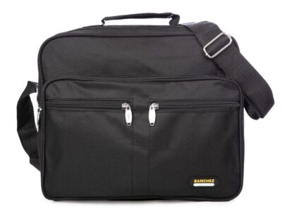 Torba męska na ramię czarna Sanchez Casual nylonowa średnia