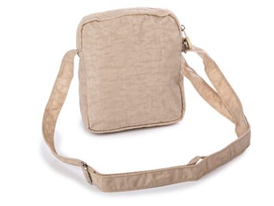 Jasnobeżowa turystyczna torebka na ramię lekka z kreszu Bag Street - obrazek 5