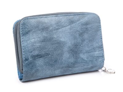 Średni błękitny portfel damski ze skóry ekologicznej Jennifer Jones - obrazek 2