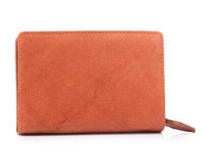 Portfel damski skórzany koniakowy brąz Money Maker - obrazek 2