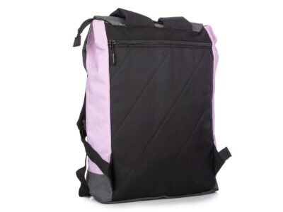 Fiołkowo fioletowy plecak miejski z klapką i miejscem na laptopa - obrazek 4