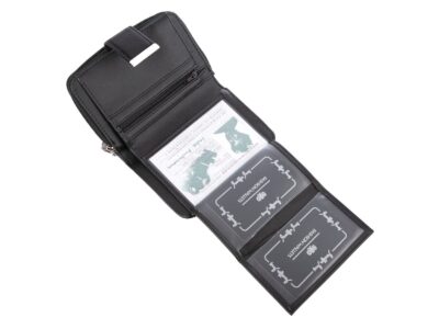 Średni czarny portfel damski ze skóry ekologicznej Jennifer Jones - obrazek 6