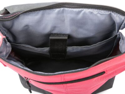 Miejski plecak z klapką mieszczący A4 z miejscem na laptopa różowy - obrazek 8