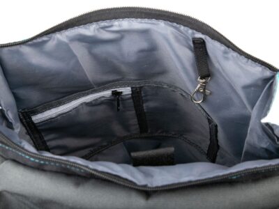 Jasnoniebieski miejski plecak materiałowy A4 na laptopa - obrazek 9