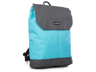 Jasnoniebieski miejski plecak materiałowy A4 na laptopa - obrazek 2