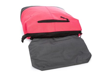 Miejski plecak z klapką mieszczący A4 z miejscem na laptopa różowy - obrazek 7