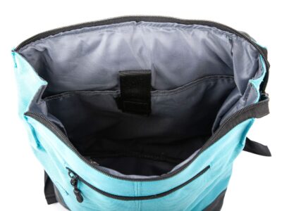 Jasnoniebieski miejski plecak materiałowy A4 na laptopa - obrazek 8