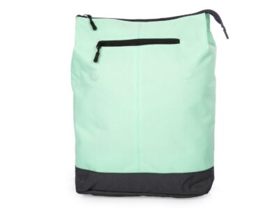 Jasnozielony pastelowy plecak miejski z klapką mieszczący A4 - obrazek 6