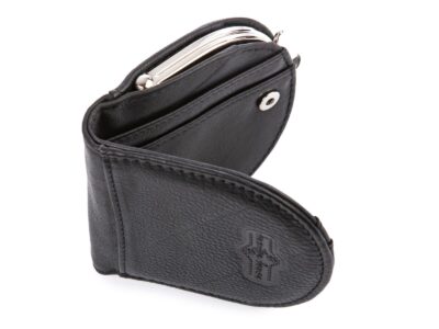 Czarny portfel skórzany typu bilonówka "podkówka" Jennifer Jones - obrazek 5