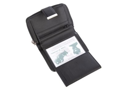 Średni czarny portfel damski ze skóry ekologicznej Jennifer Jones - obrazek 5