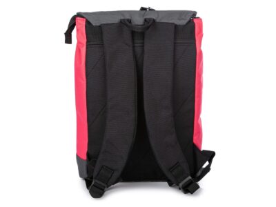 Miejski plecak z klapką mieszczący A4 z miejscem na laptopa różowy - obrazek 4