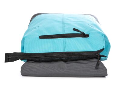 Jasnoniebieski miejski plecak materiałowy A4 na laptopa - obrazek 7