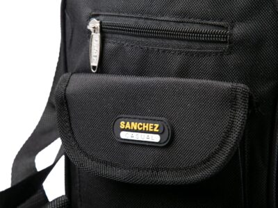 Pojemna saszetka męska na ramię czarna materiałowa Sanchez Casual - obrazek 7