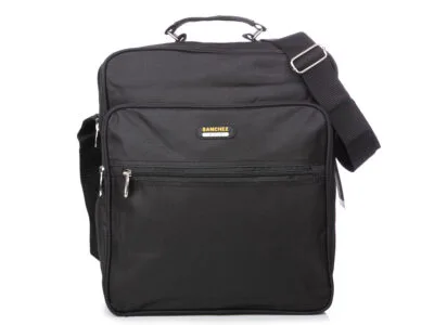 Duża czarna pionowa torba męska robocza do pracy na ramię