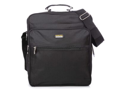 Duża czarna pionowa torba męska robocza do pracy na ramię