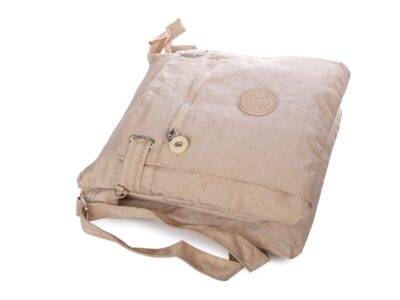 Lekka materiałowa torebka na ramię z wieloma przegródkami jasny beż Bag Street - obrazek 5