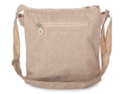 Lekka materiałowa torebka na ramię z wieloma przegródkami jasny beż Bag Street - obrazek 4