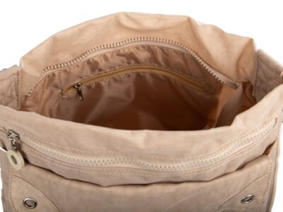 Jasnobeżowa lekka torebka na ramię poszerzana Bag Street - obrazek 6