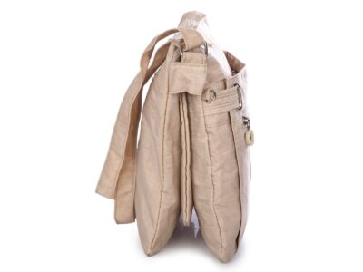 Lekka materiałowa torebka na ramię z wieloma przegródkami jasny beż Bag Street - obrazek 3