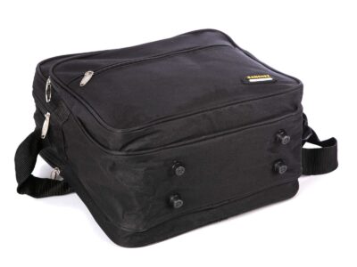 Czarna pionowa materiałowa torba męska do pracy Sanchez - obrazek 5