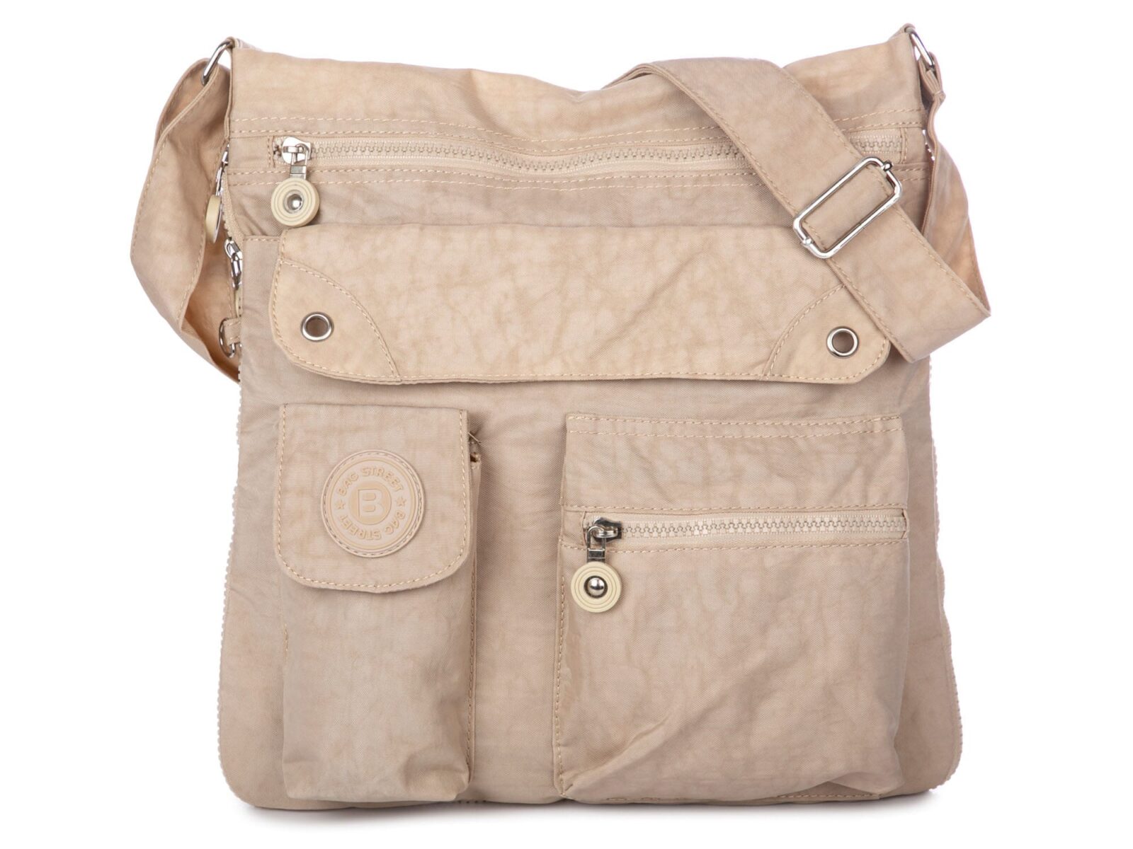 Jasnobeżowa torebka poszerzana Bag Street