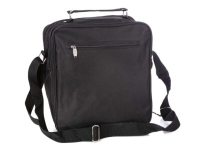 Czarna pionowa materiałowa torba męska do pracy Sanchez - obrazek 4