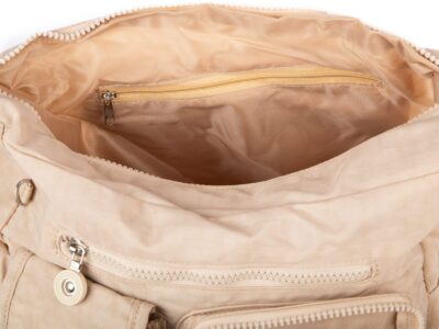 Lekka jasnobeżowa torebka materiałowa na ramię Bag Street - obrazek 6