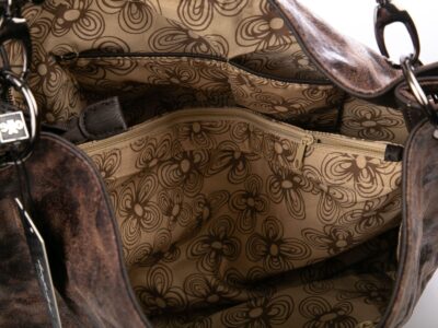 Torebka damska brązowa typu worek cieniowana brązowa miękka Jennifer Jones - obrazek 7