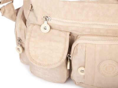 Lekka jasnobeżowa torebka materiałowa na ramię Bag Street - obrazek 2