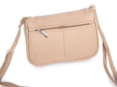 Mała beżowa torebka damska ze skóry naturalnej Jennifer Jones - obrazek 3