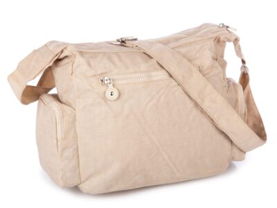 Lekka jasnobeżowa torebka materiałowa na ramię Bag Street - obrazek 4