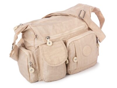 Lekka jasnobeżowa torebka materiałowa na ramię Bag Street - obrazek 3