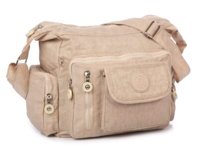 Torebka na ramię jasnobeżowa Bag Street z kreszu - obrazek 2