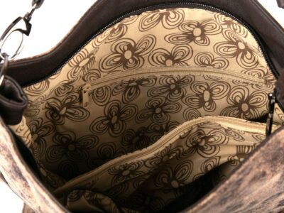 Prostokątna torebka damska brązowa cieniowana Jennifer Jones - obrazek 7