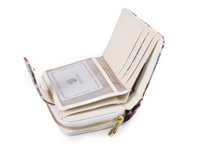 Średni portfel damski lakierowany w kolorowe kwiatki wzorki Gregorio RFID - obrazek 8