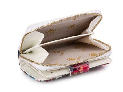 Średni portfel damski lakierowany w kolorowe kwiatki wzorki Gregorio RFID - obrazek 9