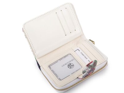 Średni portfel damski lakierowany w kolorowe kwiatki wzorki Gregorio RFID - obrazek 7