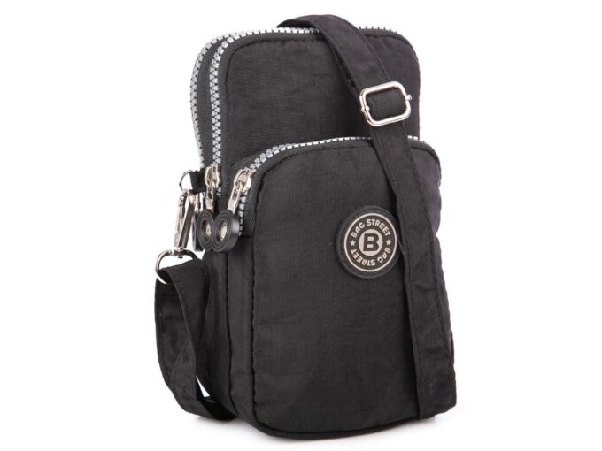 4bd623bd8da21465ee3abf6ed9218631.jpg Lekka czarna torebka pionowa paszportówka na szyję Bag Street