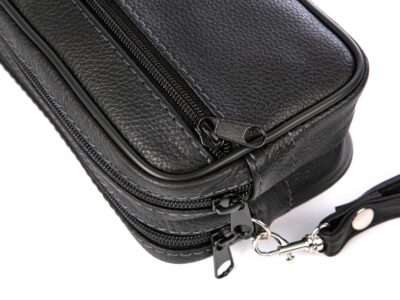 Saszetka męska skórzana 2-komorowa z mocowaniem do paska od spodni - obrazek 5