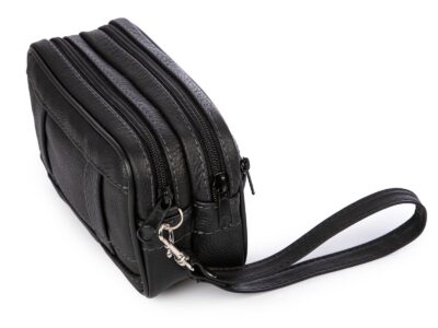 Saszetka męska skórzana 2-komorowa z mocowaniem do paska od spodni - obrazek 2