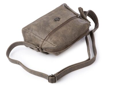 Mała torebka damska na ramię ażurowa ciemno-szara Jennifer Jones - obrazek 4