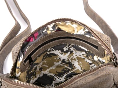 Mała torebka damska na ramię ażurowa ciemno-szara Jennifer Jones - obrazek 6