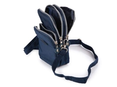 Lekka torebka paszportówka na szyję granatowa Bag Street - obrazek 5