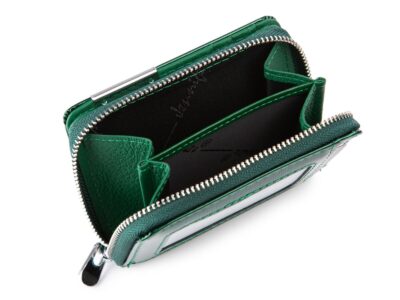 Mały lakierowany zielony portfel damski Jennifer Jones - obrazek 5