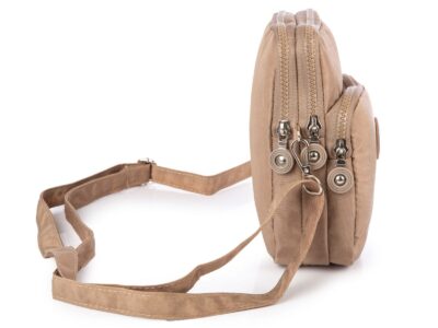 Lekka torebka paszportówka na szyję beżowa Bag Street - obrazek 2