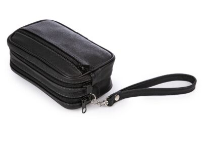 Saszetka męska skórzana 2-komorowa z mocowaniem do paska od spodni - obrazek 4