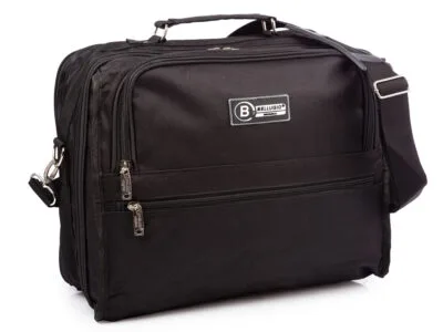 Duża materiałowa torba męska do pracy na dokumenty