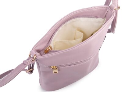 Mała torebka damska w kolorze liliowym wizytowa Jennifer Jones - obrazek 7